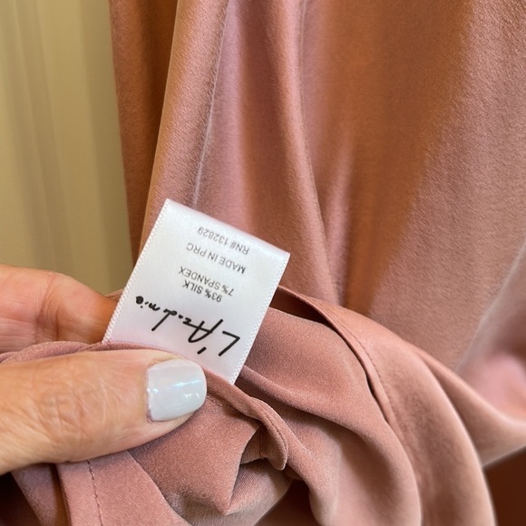 L’academie The Silk Slip Dress Nude Small - Picture 6 of 7